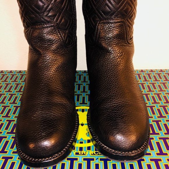 *SOLD* Tory Burch Marion Quilted Riding Boots - Picture 7 of 8